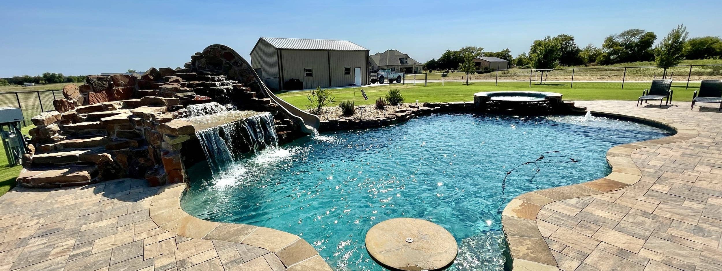 Custom inground pool installation