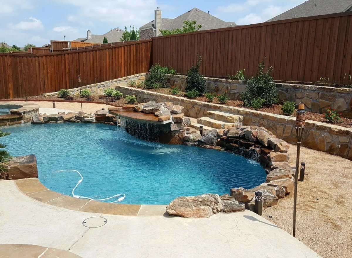 Modern swimming pool installation